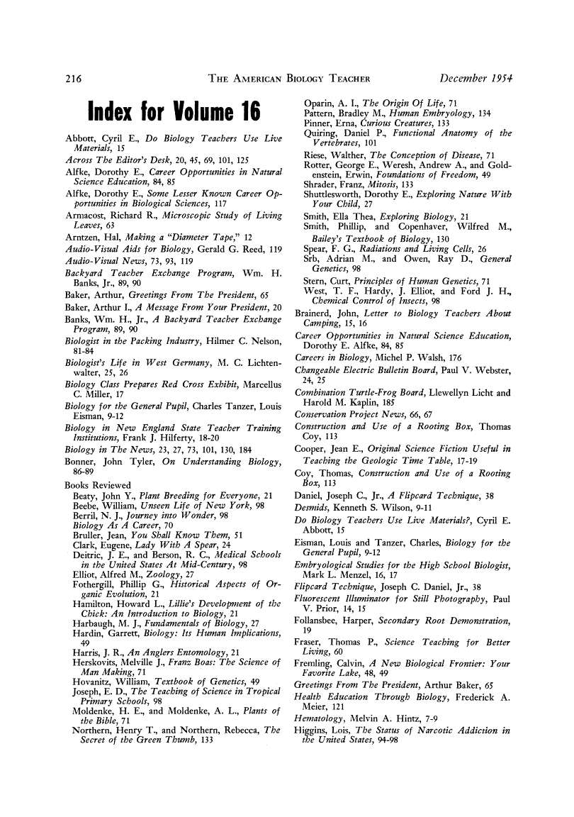 First page of Volume Information