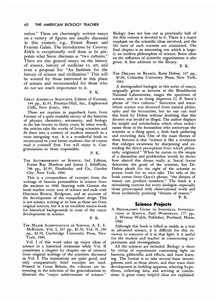 First page of Review: <italic>The Major Achievements of Science</italic>, by A. E. E. McKenzie