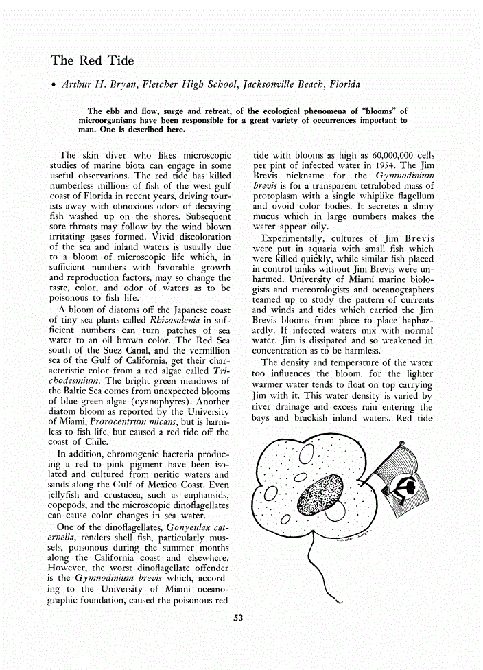 First page of The Red Tide