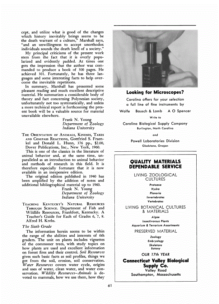 First page of Review: <italic>The Orientation of Animals, Kineses, Taxes and Compass Reactions</italic>, by Gottfried S. Fraenkel and Donald L. Hunn