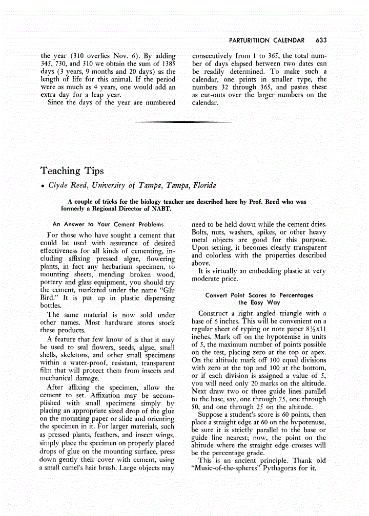 First page of Teaching Tips