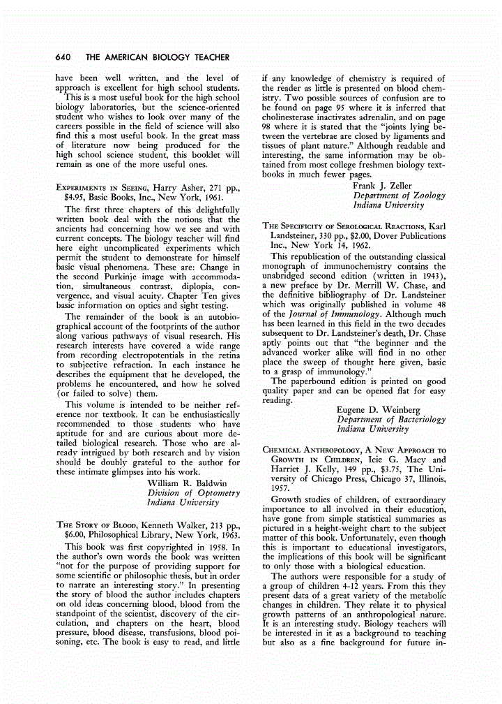 First page of Review: <italic>The Specificity of Serological Reactions</italic>, by Karl Landsteiner
