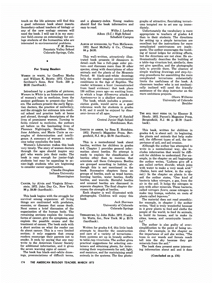 First page of Review: <italic>Women in White</italic>, by Geoffrey Marks and William K. Beatty