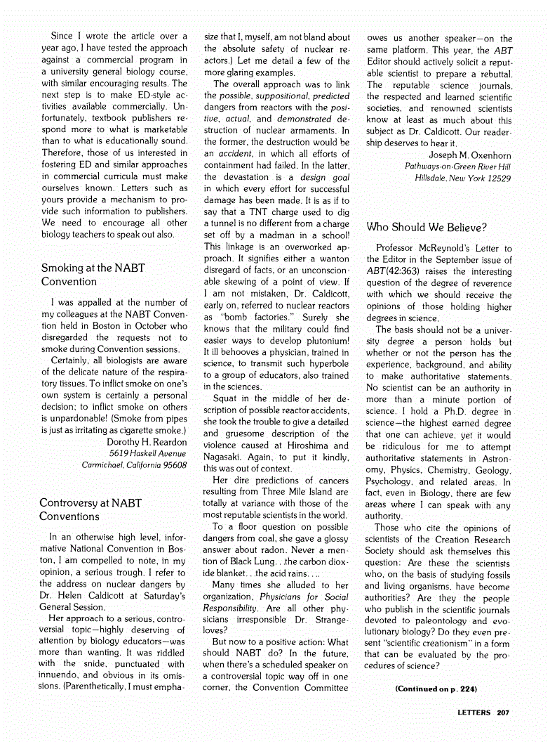 First page of Who Should We Believe?
