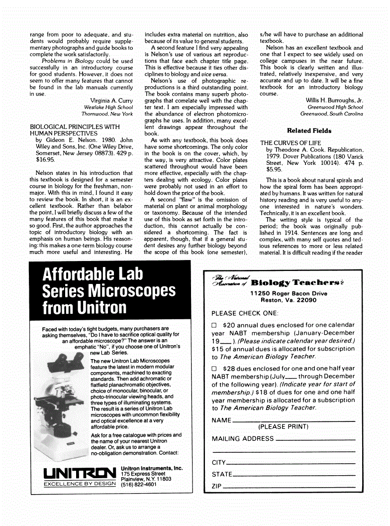 First page of Review: <italic>Biological Principles with Human Perspectives</italic>, by Gideon E. Nelson