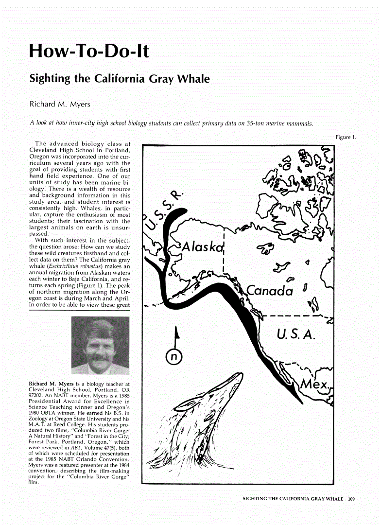First page of Sighting the California Gray Whale