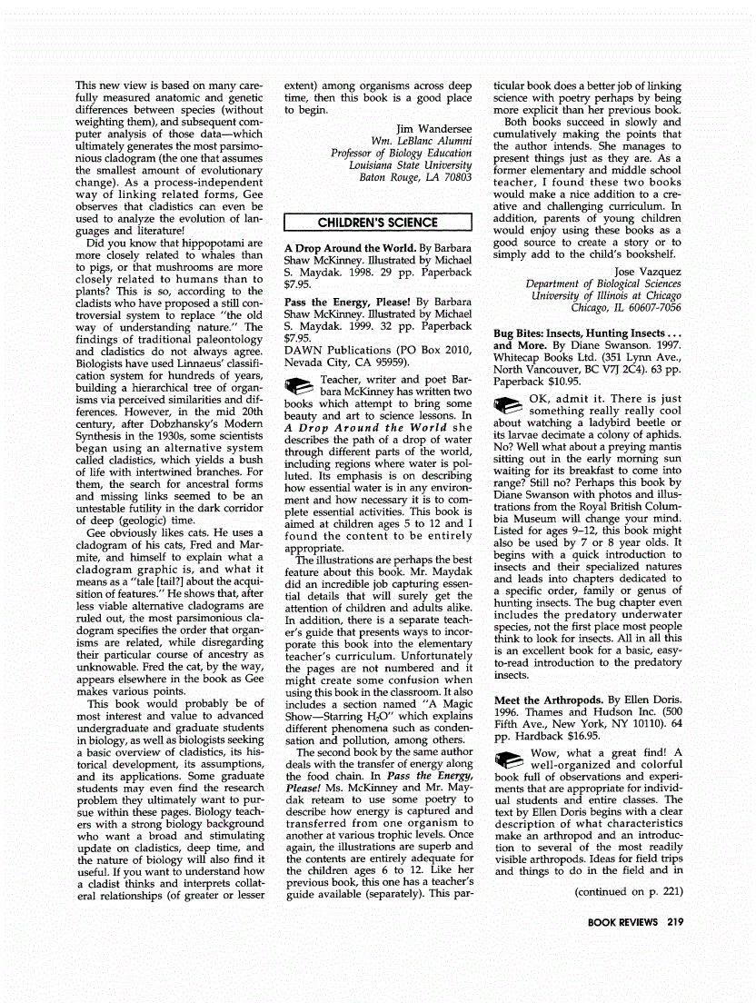First page of Review: <italic>Bug Bites: Insects, Hunting Insects... And More</italic>, by Diane Swanson