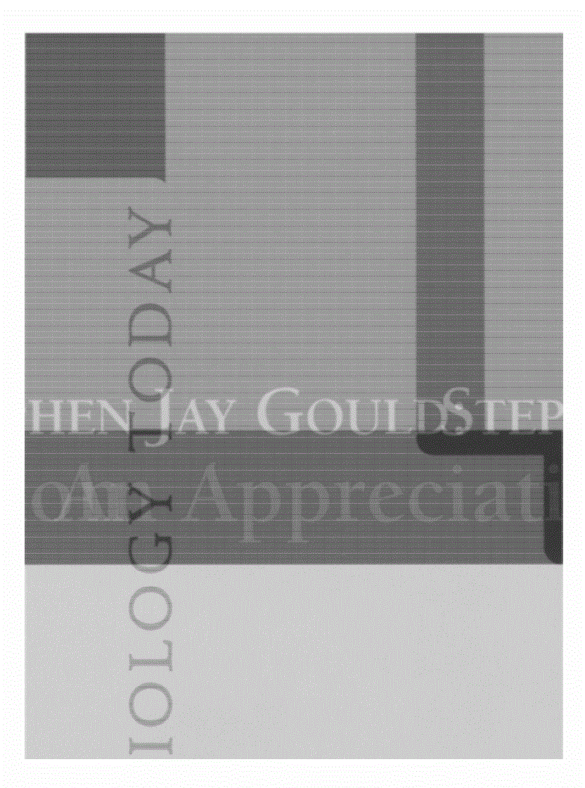 First page of Stephen Jay Gould: An Appreciation