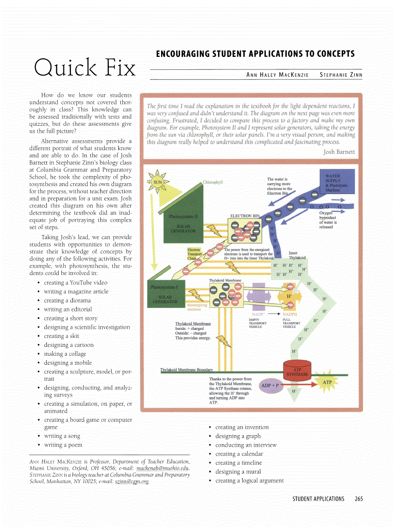 First page of Encouraging Student Applications to Concepts