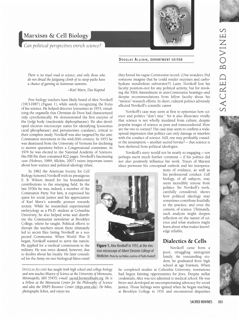 First page of Marxism &amp; Cell Biology: Can Political Perspectives Enrich Science?