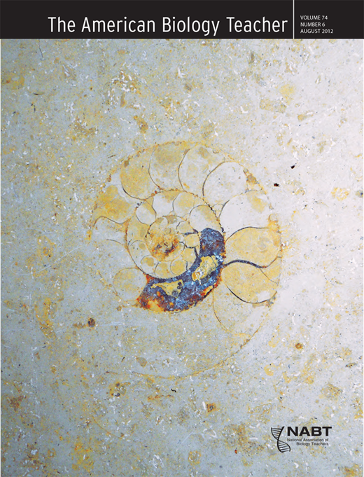 The American Biology Teacher Cover Image for Volume 74, Issue 6
