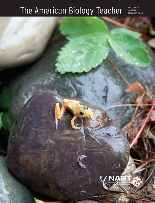 The American Biology Teacher Cover Image for Volume 75, Issue 1