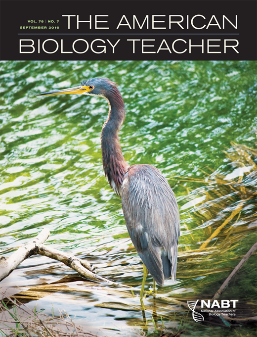 The American Biology Teacher Cover Image for Volume 78, Issue 7