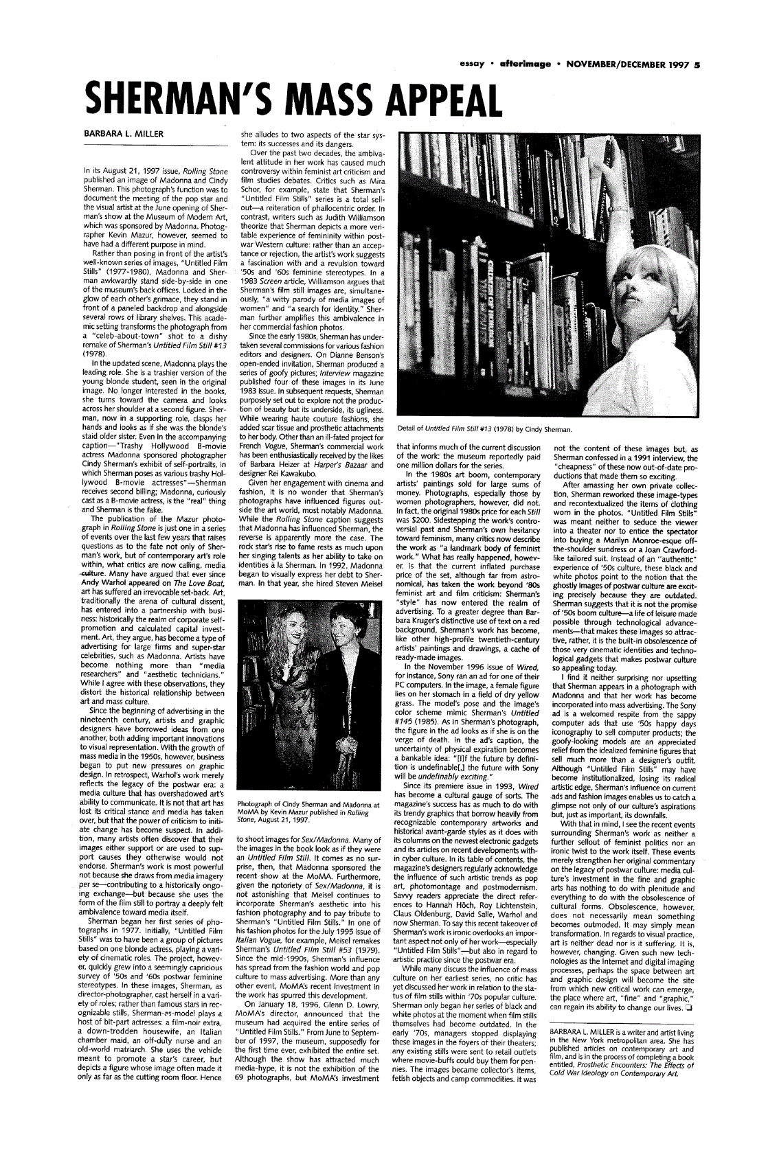 First page of Sherman’s Mass Appeal
