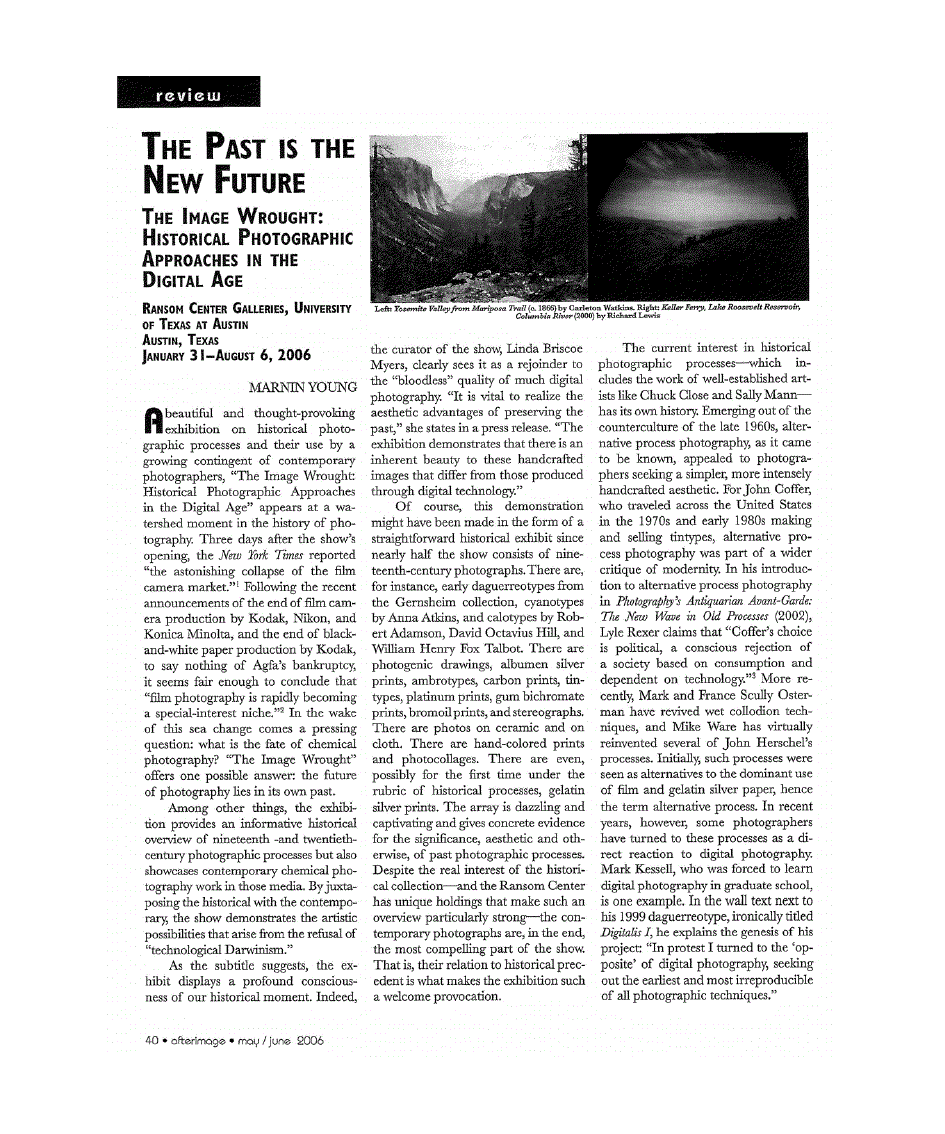 First page of The Past is the New Future