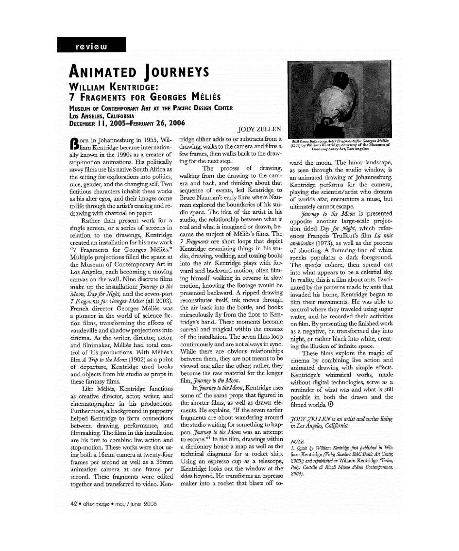 First page of Animated Journeys