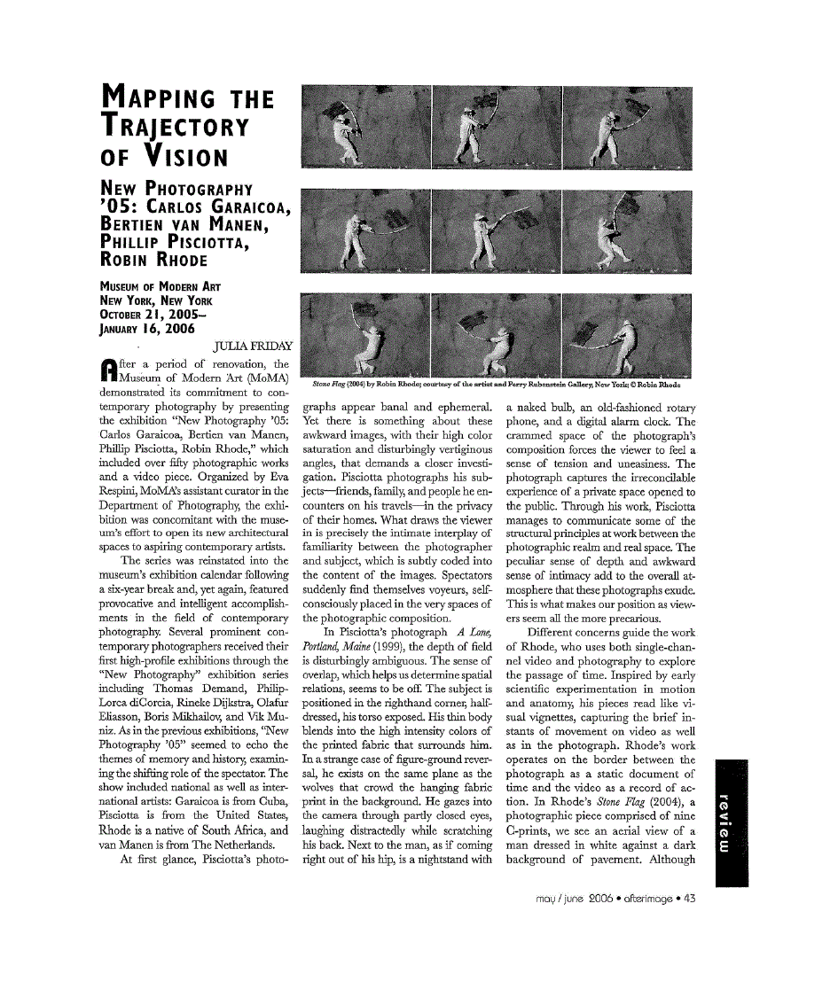 First page of Mapping the Trajectory of Vision