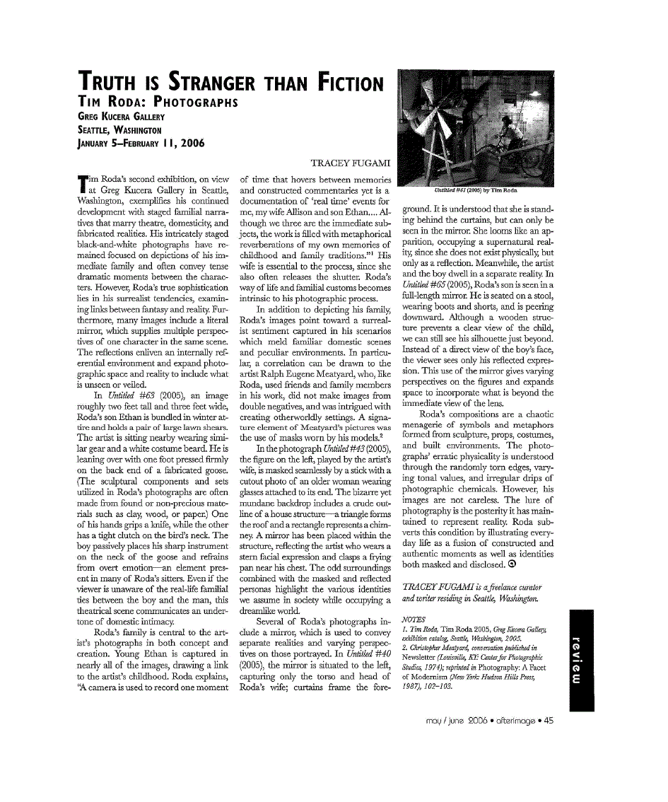 First page of Truth is Stranger than Fiction