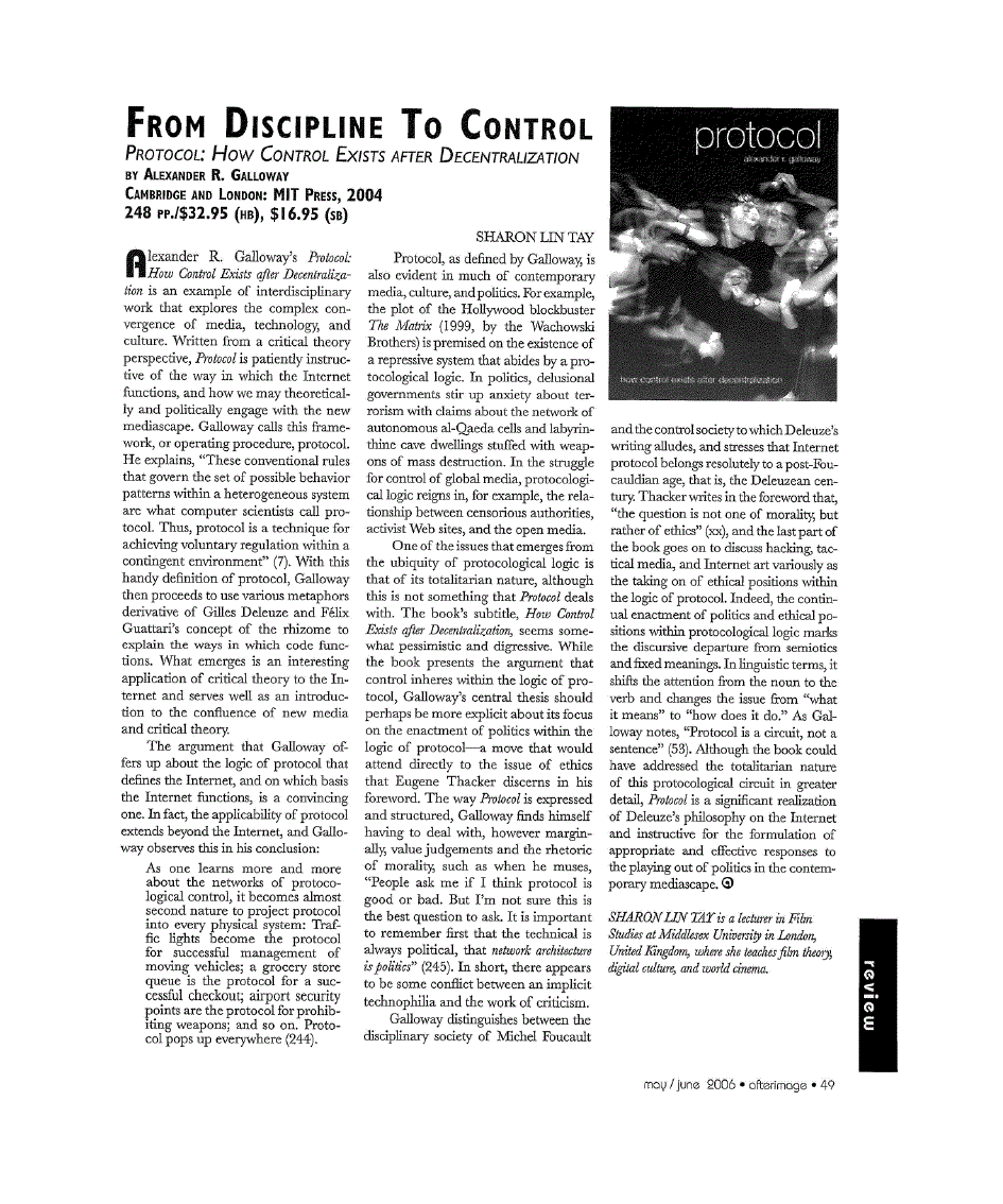 First page of From Discipline To Control