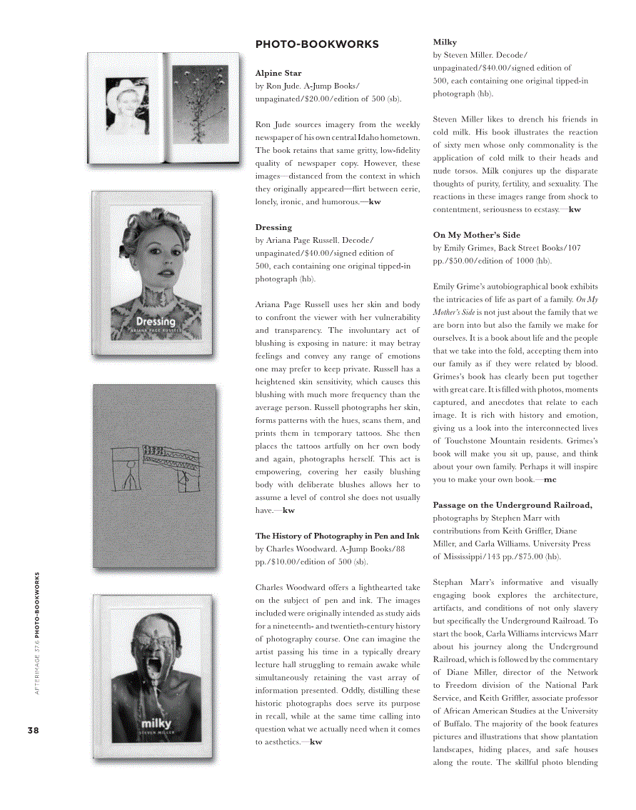 First page of Review: Milky, by Steven Miller