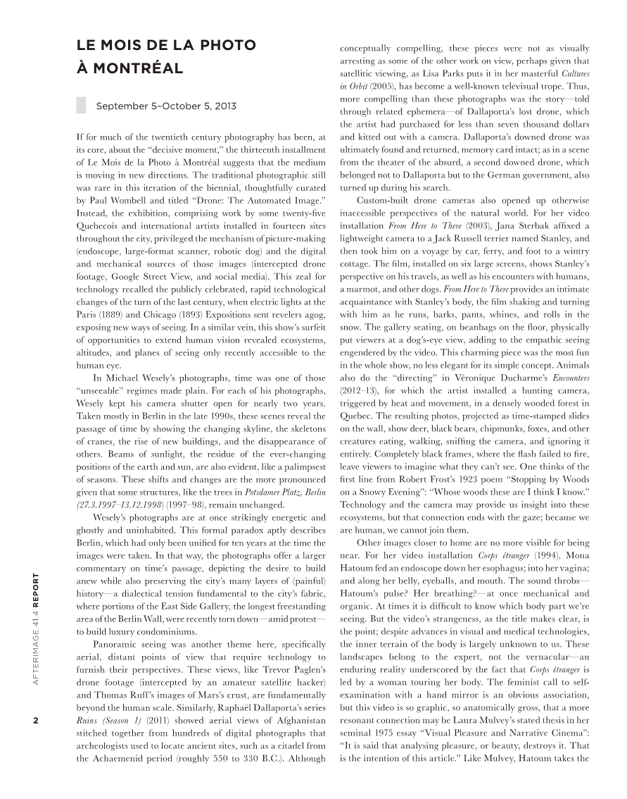 First page of Le Mois de la Photo à Montréal