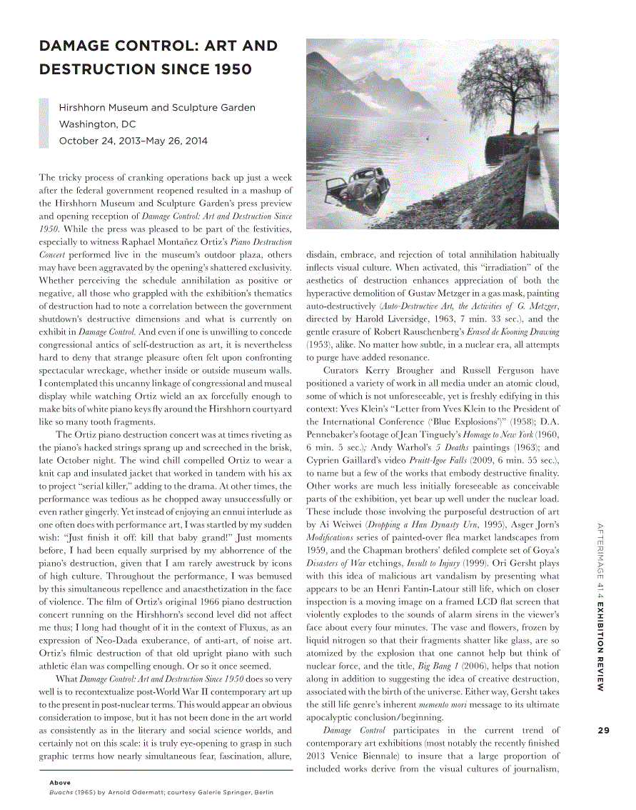 First page of Damage Control: Art and Destruction Since 1950