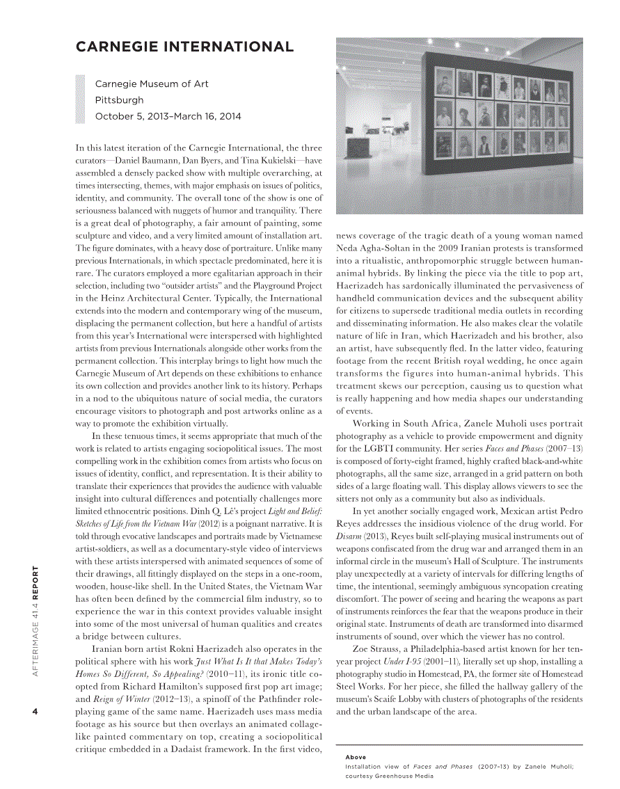 First page of Carnegie International