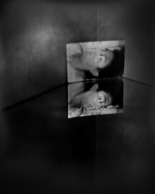 Dead Ringer/Self Portrait as Found Photograph (1979 Lima, Peru) (2018) by Tarrah Krajnak.