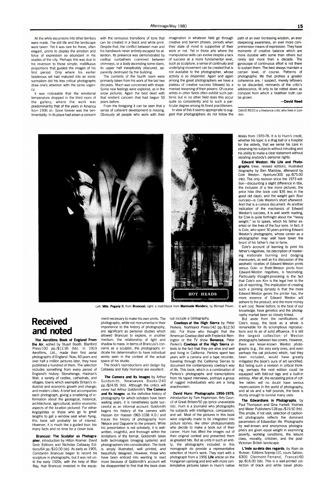 First page of Received and Noted