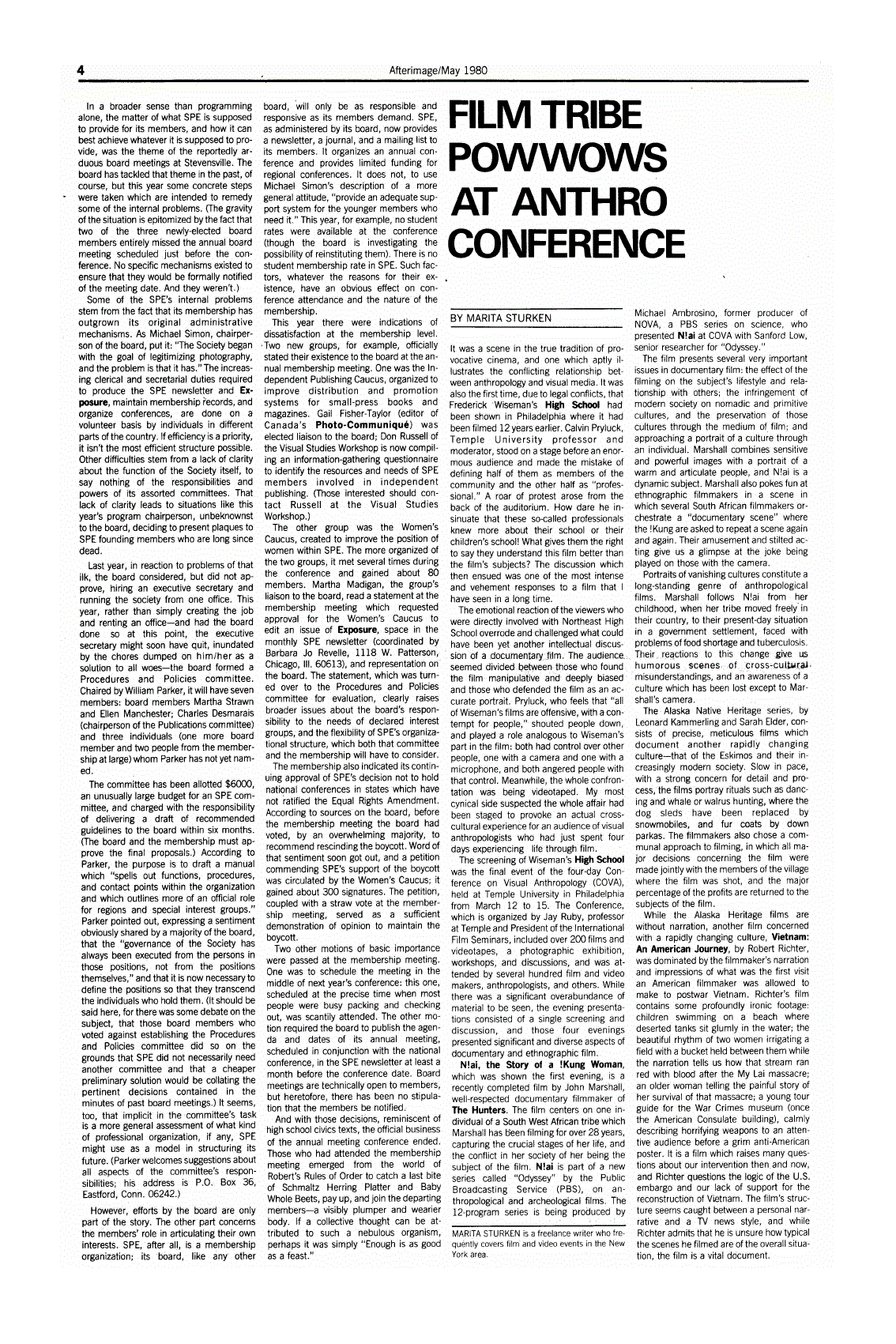 First page of Film Tribe Powwows At Anthro Conference