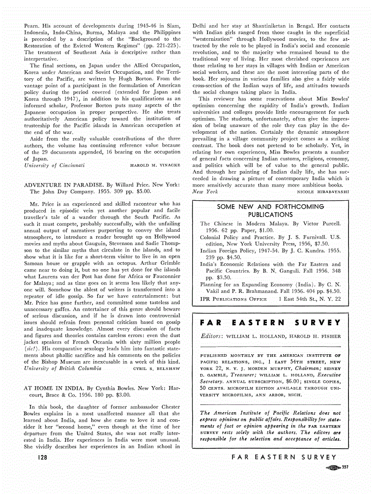 First page of Review: <italic>Adventure in Paradise</italic>, by Willard Price