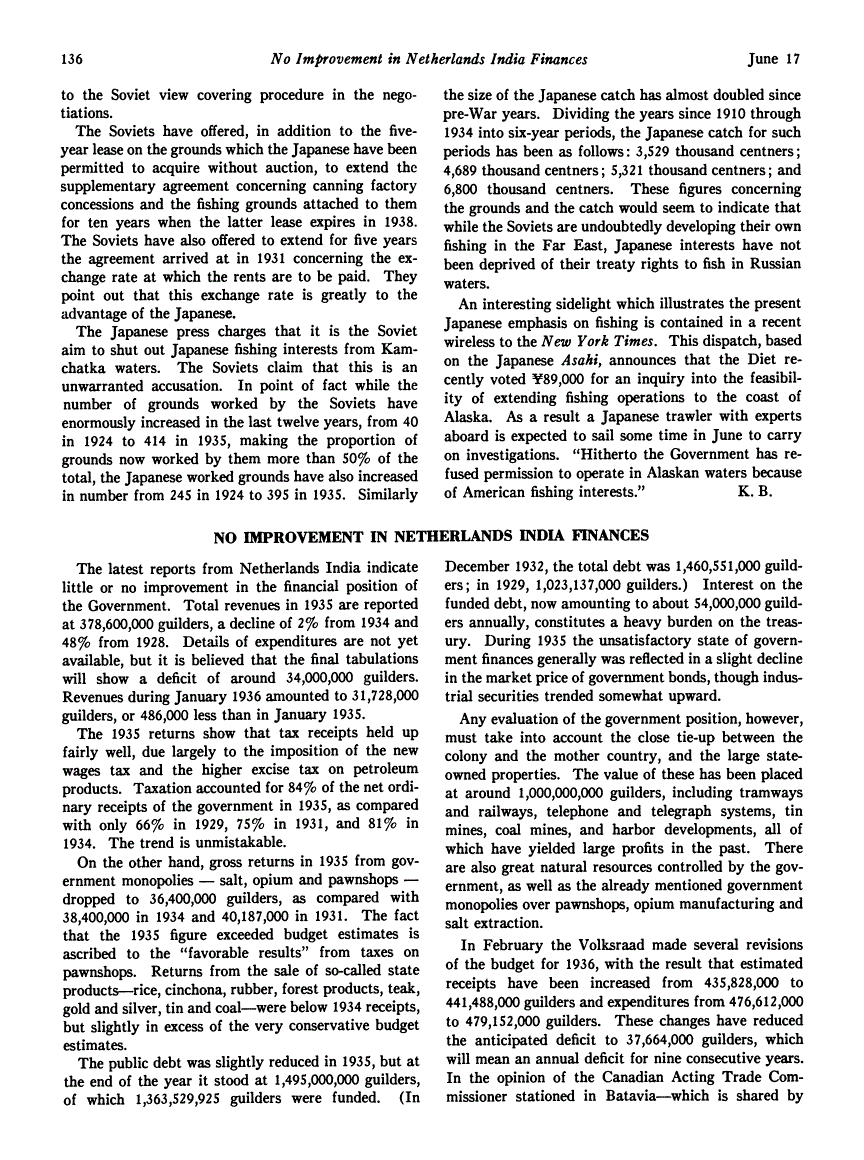 First page of No Improvement in Netherlands India Finances