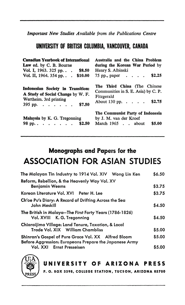 First page of Back Matter
