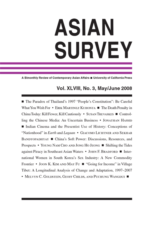 Asian Survey Cover Image for Volume 48, Issue 3