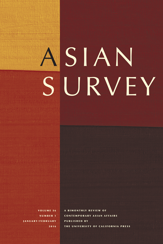 Asian Survey Cover Image for Volume 56, Issue 1