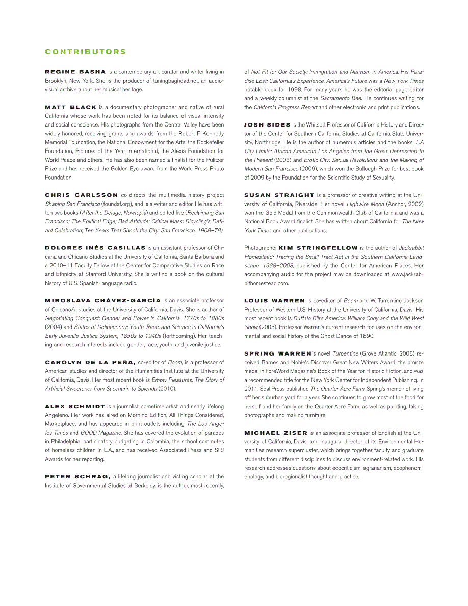 First page of Contributors