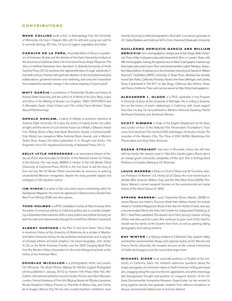 First page of Contributors