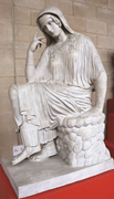 Plaster cast of the Vatican “Penelope,” itself a Roman version of a Greek statue of the middle of the fifth century BCE, h. 1.15 m (with head that does not belong). Museum of Classical Archaeology, Cambridge, inv. no. 113. Photo: © Museum of Classical Archaeology (CC BY-NC-ND 4.0).