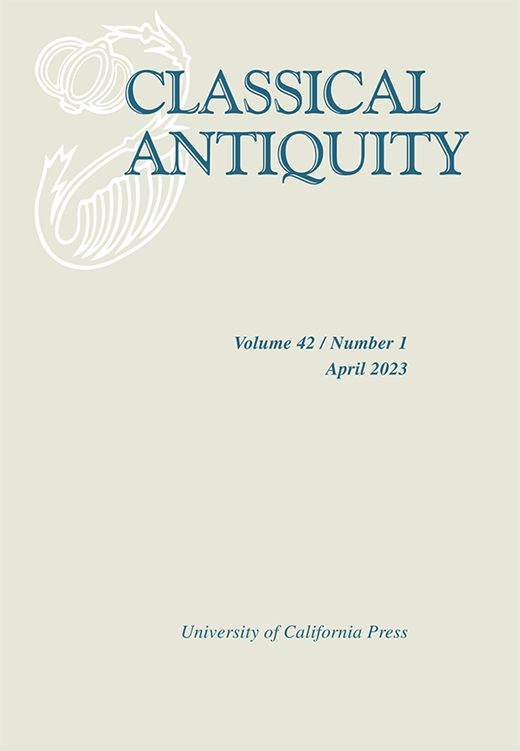 Classical Antiquity Cover Image for Volume 42, Issue 1