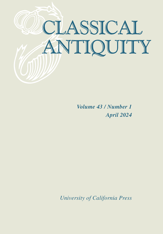 Classical Antiquity Cover Image for Volume 43, Issue 1