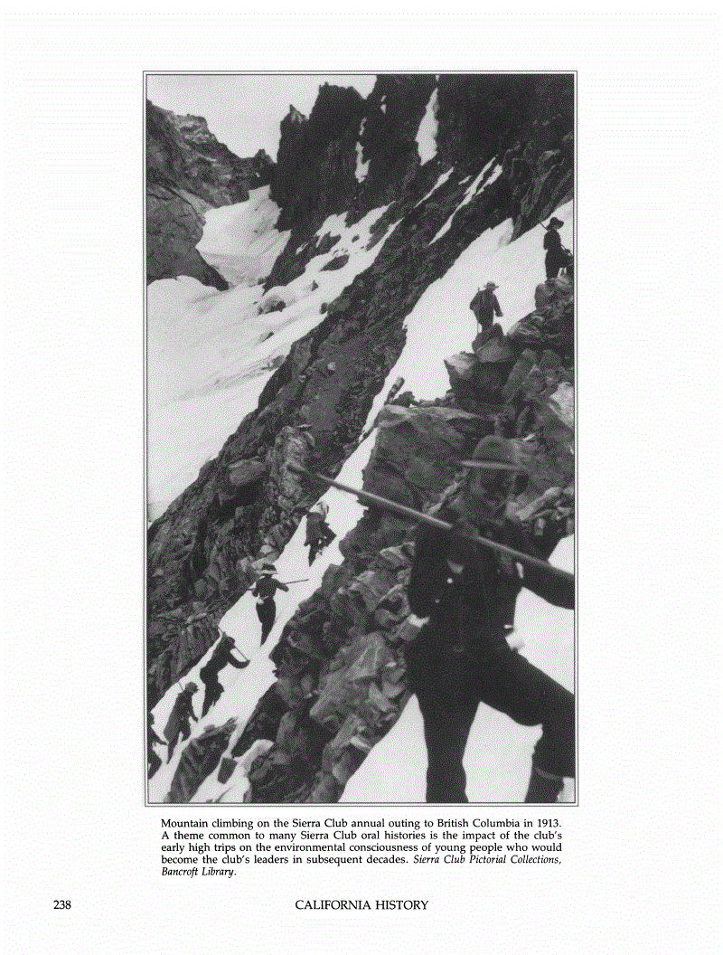 First page of Voices from the Past: The Sierra Club's Oral History Program