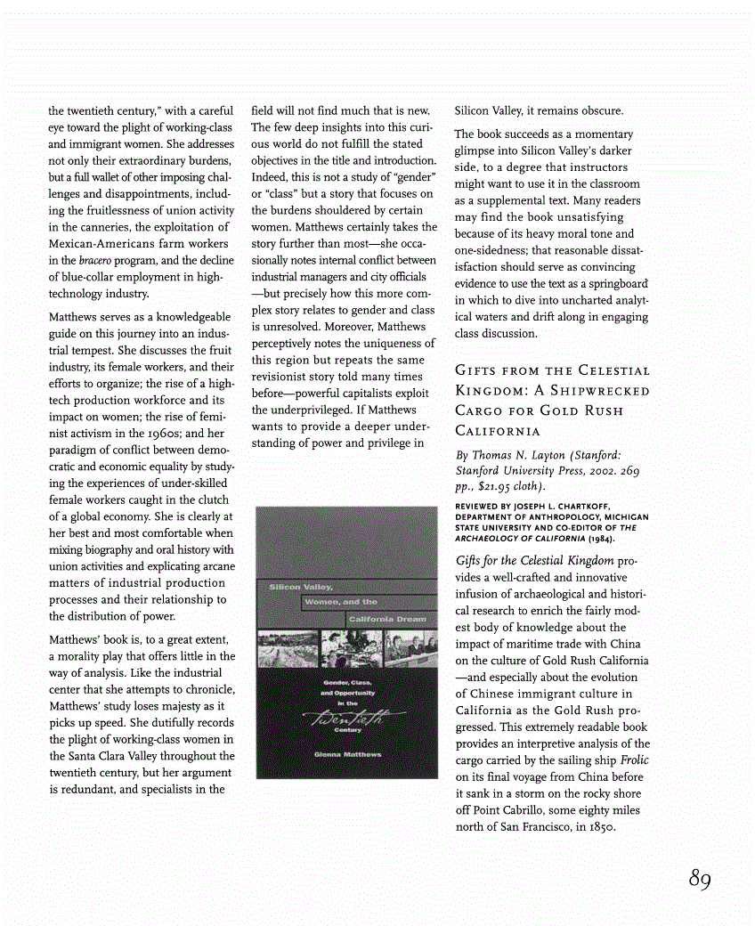 First page of Review: <italic>Gifts from the Celestial Kingdom: A Shipwrecked Cargo for Gold Rush California</italic>, by Thomas N. Layton