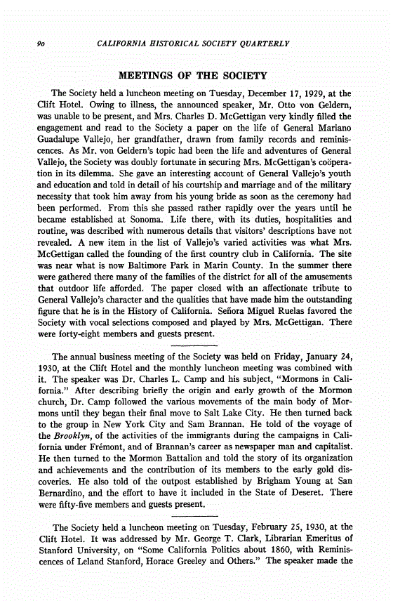 First page of Meetings of the Society