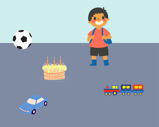 Participants would hear a sentence (e.g., “The boy will eat the cake”) and respond according to whether the sentence matched the picture.