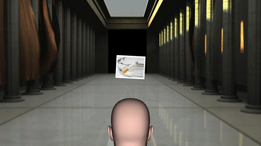 Note. In this example, the stimulus is tobacco-related and tilted to the right.