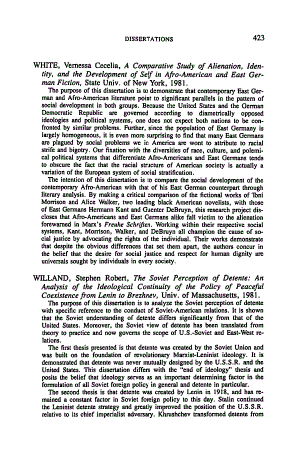 First page of The Soviet perception of detente: an analysis of the ideological continuity of the policy of peaceful coexistence from Lenin to Brezhnev