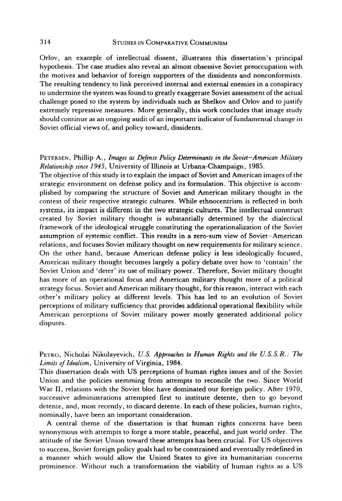 First page of Images as Defense Policy Determinants in the Soviet—American Military Relationship Since 1945