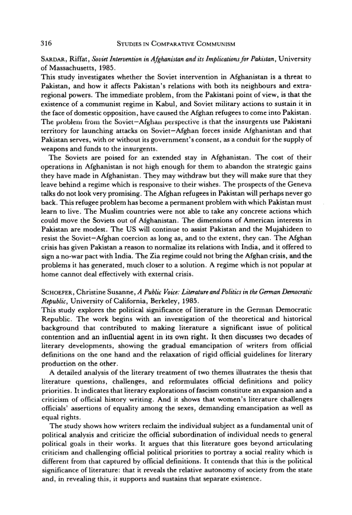 First page of Soviet Intervention in Afghanistan and its Implications for Pakistan