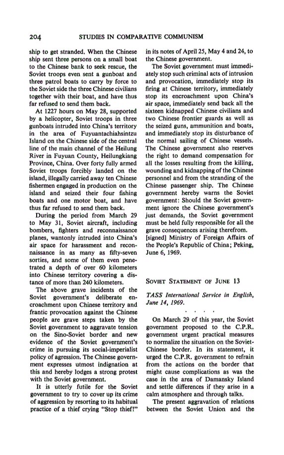 First page of Soviet statement of June 13