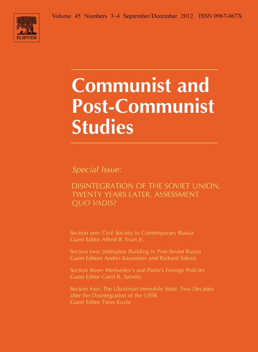 Communist and Post-Communist Studies Cover Image for Volume 45, Issue 3-4